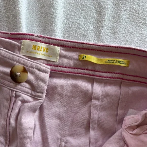 Maeve Ettie High-Rise Crop Wide-Leg Trousers: Linen Edition - Picture 6 of 6